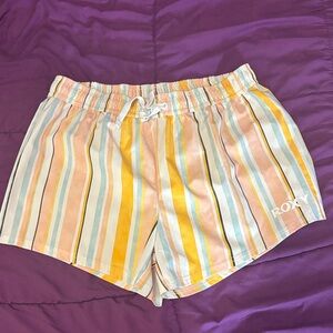 Roxy Women's Pastel Striped Athletic Shorts
